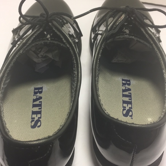 Bates Durashock Black High Gloss Shoes Sz 7.5M - Picture 7 of 8